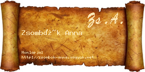 Zsombók Anna névjegykártya